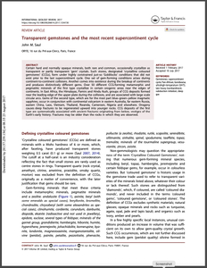 Transparent gemstones and the most recent supercontinent cycle